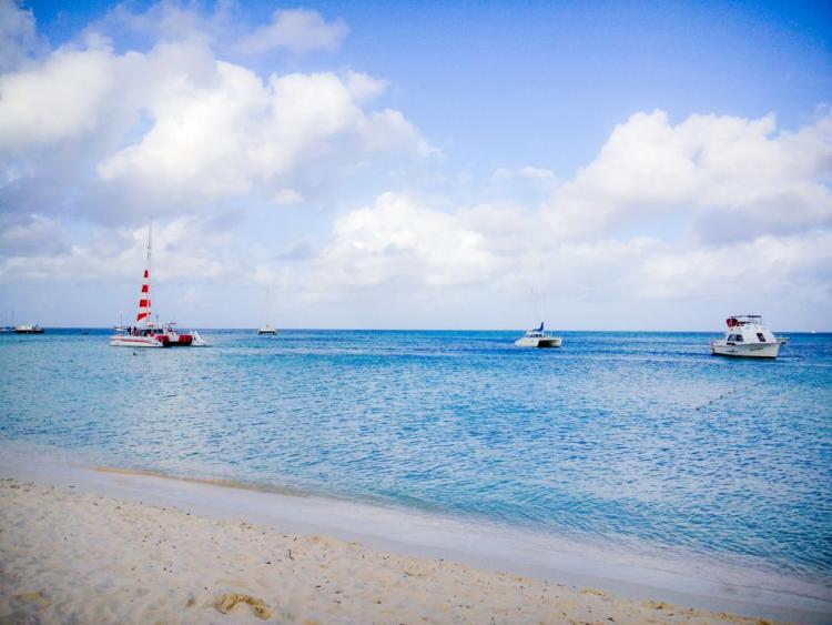 Boats at Palm Beach Aruba