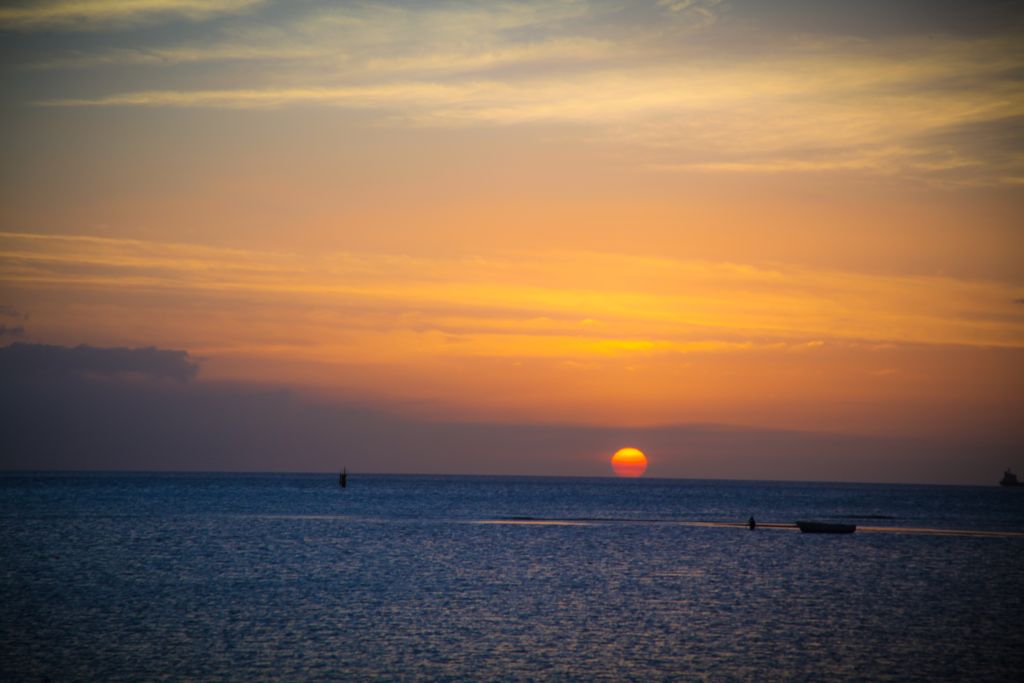 Sunset and Fisherman Aruba